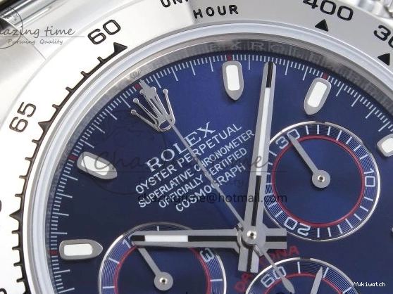 116509 OMF DIAL SS BEST ON A7750 DAYTONA BLUE MOVEMENT) SS STICK BRACELET (SLIM EDITION 1219